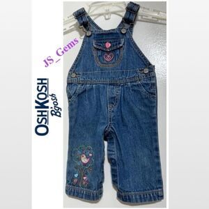OshKosh B'gosh Baby Blue Denim Vestbak Kid Overalls